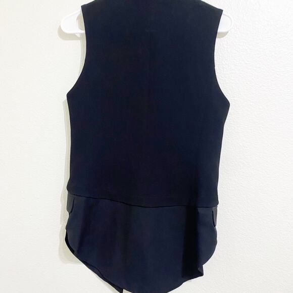 Haute Hippie blazer vest black tuxedo style size 4 - Picture 5 of 5